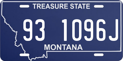MT license plate 931096J