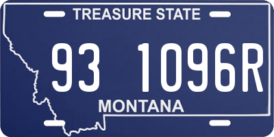 MT license plate 931096R