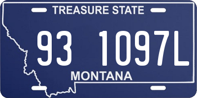 MT license plate 931097L