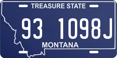 MT license plate 931098J
