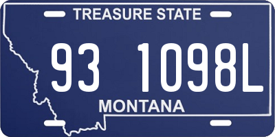 MT license plate 931098L