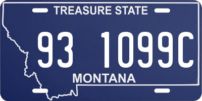MT license plate 931099C