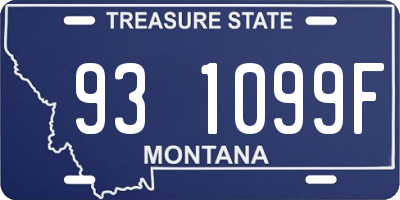 MT license plate 931099F