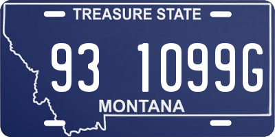 MT license plate 931099G