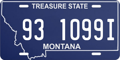 MT license plate 931099I