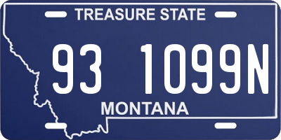 MT license plate 931099N