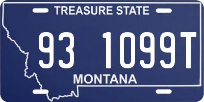 MT license plate 931099T