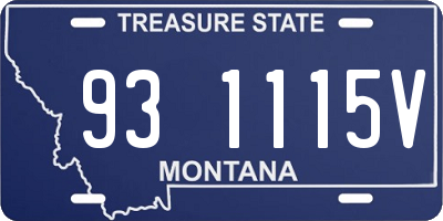 MT license plate 931115V