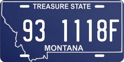 MT license plate 931118F