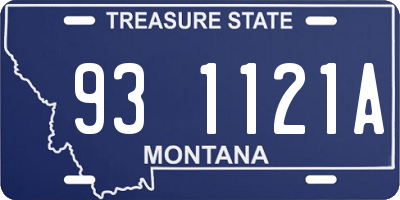 MT license plate 931121A