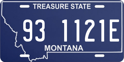 MT license plate 931121E