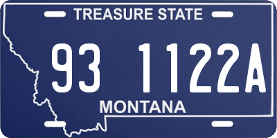 MT license plate 931122A