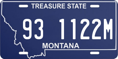 MT license plate 931122M