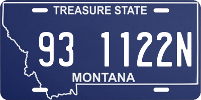 MT license plate 931122N