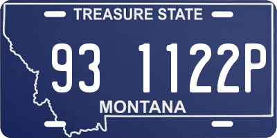 MT license plate 931122P
