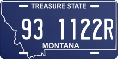 MT license plate 931122R