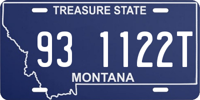 MT license plate 931122T