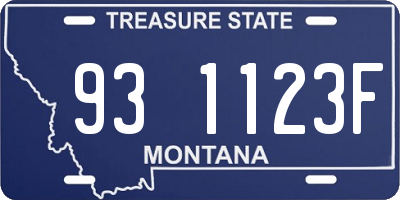 MT license plate 931123F