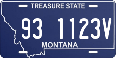 MT license plate 931123V