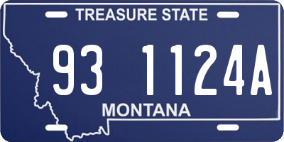 MT license plate 931124A