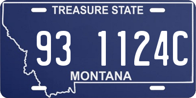 MT license plate 931124C