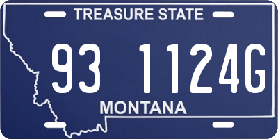 MT license plate 931124G