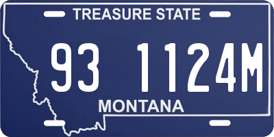 MT license plate 931124M