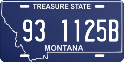 MT license plate 931125B