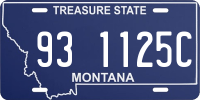 MT license plate 931125C