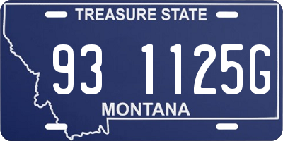 MT license plate 931125G