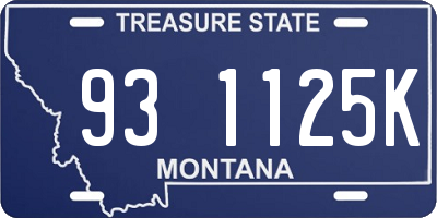 MT license plate 931125K
