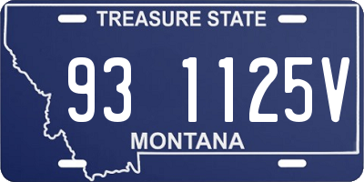 MT license plate 931125V