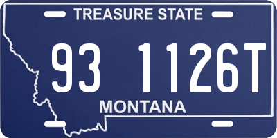 MT license plate 931126T