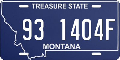 MT license plate 931404F