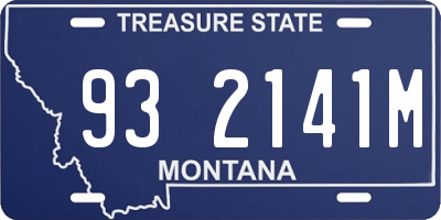 MT license plate 932141M
