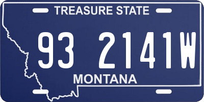 MT license plate 932141W
