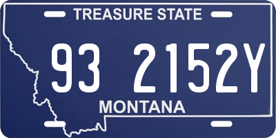 MT license plate 932152Y
