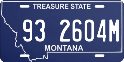 MT license plate 932604M