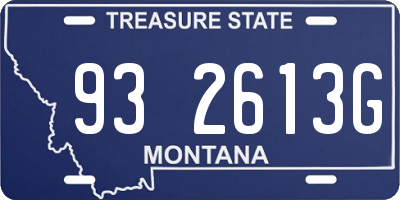MT license plate 932613G
