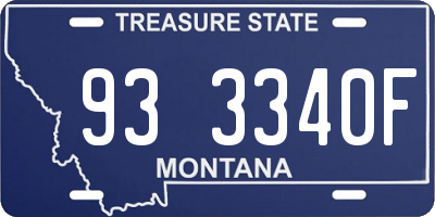 MT license plate 933340F