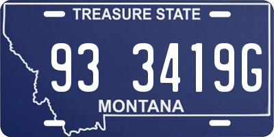 MT license plate 933419G
