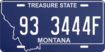 MT license plate 933444F