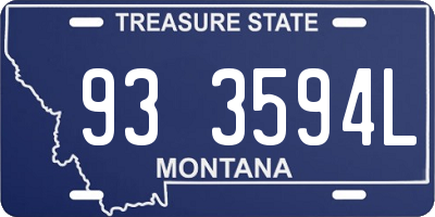 MT license plate 933594L
