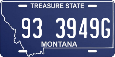 MT license plate 933949G