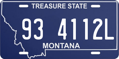 MT license plate 934112L
