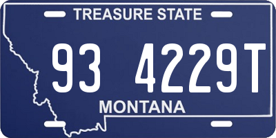 MT license plate 934229T
