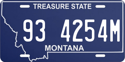 MT license plate 934254M