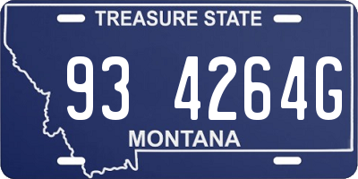 MT license plate 934264G