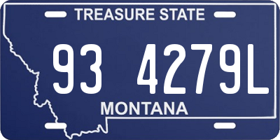 MT license plate 934279L