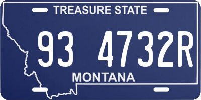 MT license plate 934732R